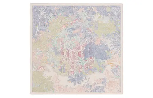 HERMES Silk Scarves Women's Pink