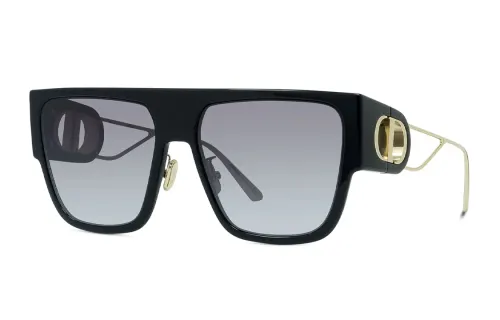 DIOR Irregular Shape Sunglasses Women's Black