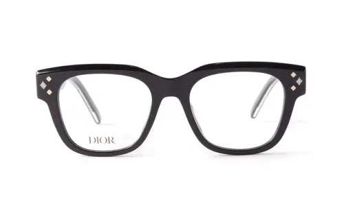 DIOR Acetate Rectangular Eyeglass Frames Men's Black