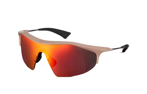 DIOR Rubber Irregular Shape Sunglasses Men's Nude