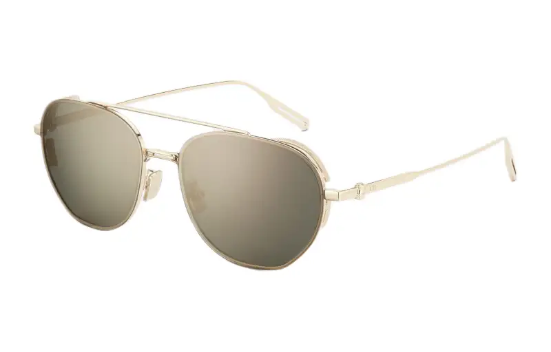 DIOR Metal Aviator Eyeglass Frames Men's Gold