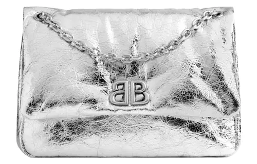 Balenciaga Arena Calfskin Handbag, Shoulder Bag Mini Women's Silver