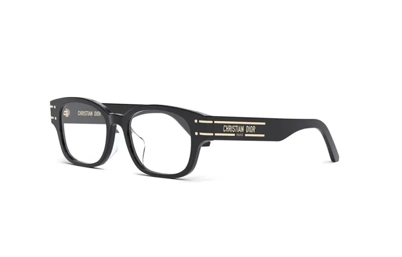 DIOR Square Eyeglass Frames Unisex Black