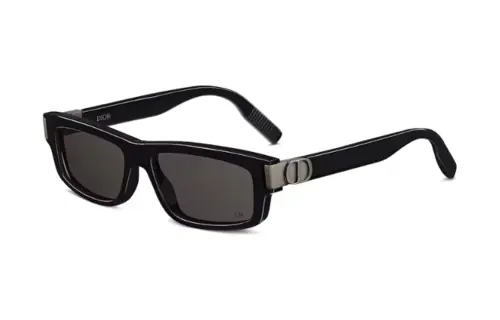 DIOR Acetate Irregular Shape Sunglasses Men's Black