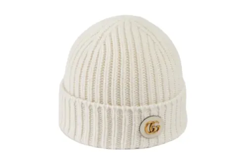 Gucci Wool cashmere hat with Double G