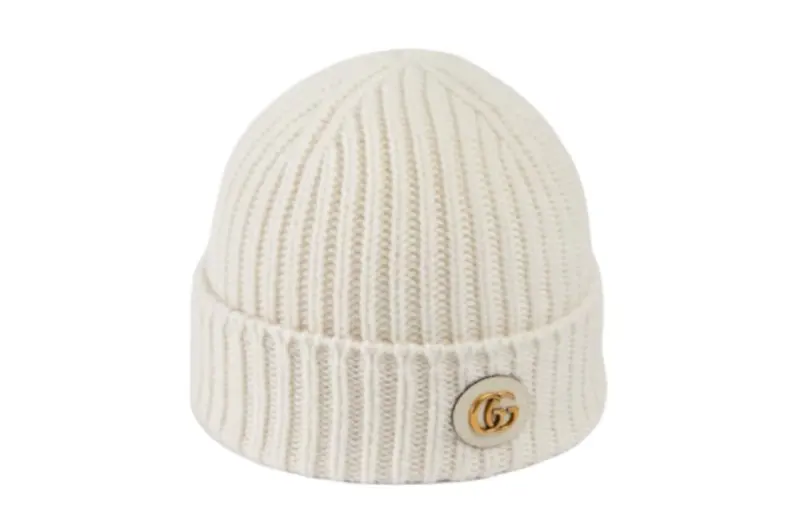Gucci Wool cashmere hat with Double G