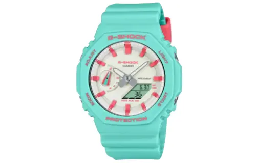 CASIO Men Liquid Crystal/Analog Dual Display Series White Watch GA-2100RB-3A