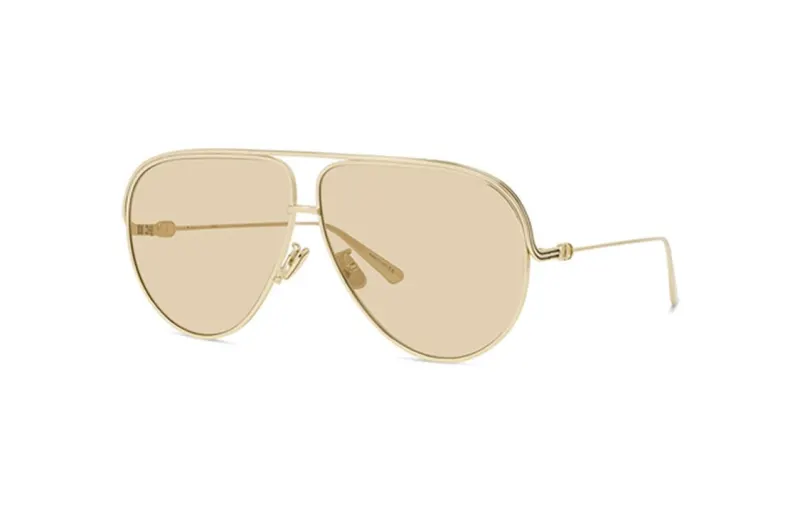 DIOR Alloy Aviator Sunglasses Men's Gold