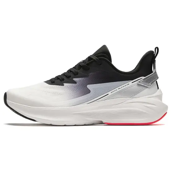 Anta Cushioning Wear-Resistant Low-Top Running Shoes Men's Black Silver