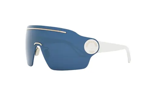 DIOR Metal Injection Molded Irregular Shape Sunglasses Women's White