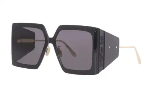 DIOR Irregular Shape Sunglasses Women's Black