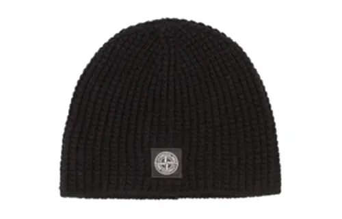 STONE ISLAND Wool, Polyamide, Nylon Beanies Unisex Black