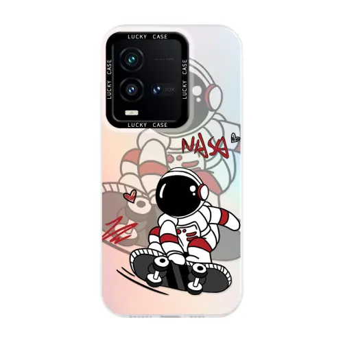 Cartoon astronaut, space skateboard, acrylic compatible trend phone case, S18, S17, material, x90, x70, 11/