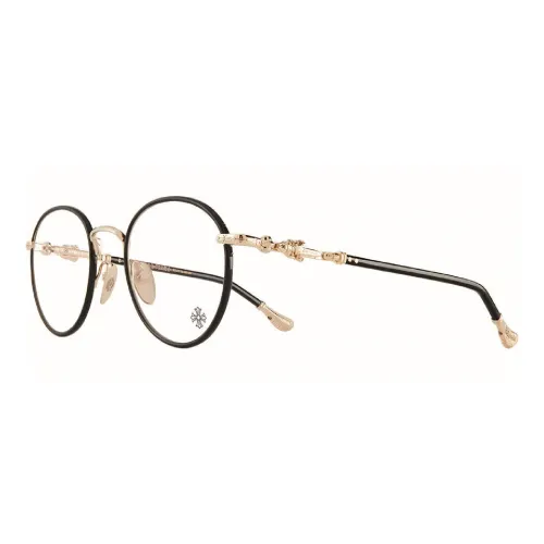 Chrome Hearts Plate And Metal Round Eyeglass Frames Unisex
