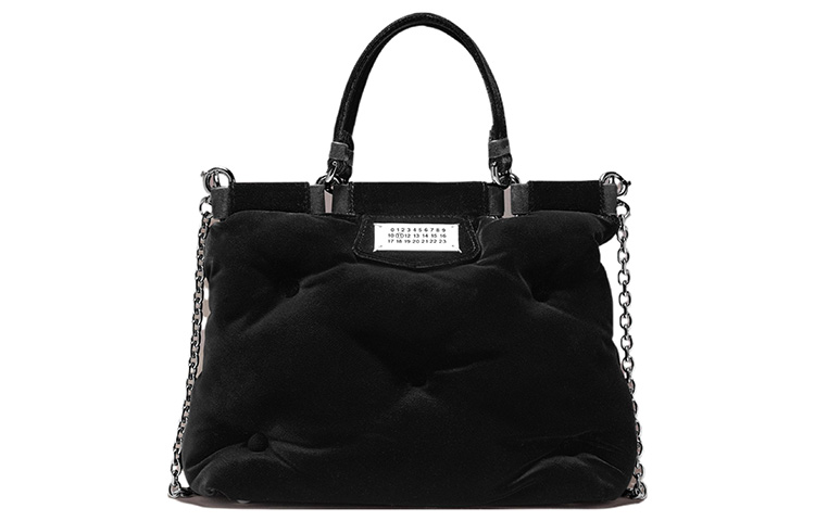 Maison Margiela Velvet Tote Bag, Shopping Bag, Shoulder Bag, Crossbody Bag, Handbag Small Women's Black