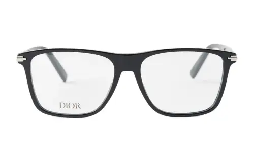 DIOR Metal Acetate Rectangular Eyeglass Frames Men's Black
