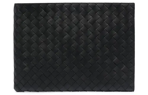 Bottega Veneta Cow Leather Clutch Men's Black