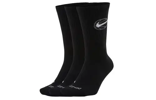 Nike Basketball sports quick dry black knee socks for men and women, mid-length, for beloved