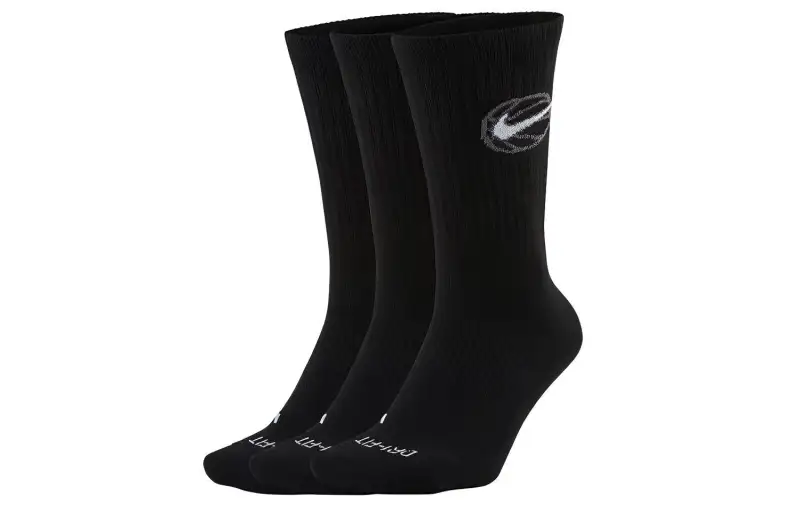 Nike Basketball sports quick dry black knee socks for men and women, mid-length, for beloved