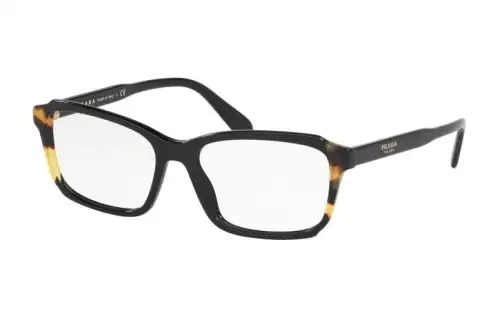 PRADA Plastic Rectangular Eyeglass Frames Women's Black
