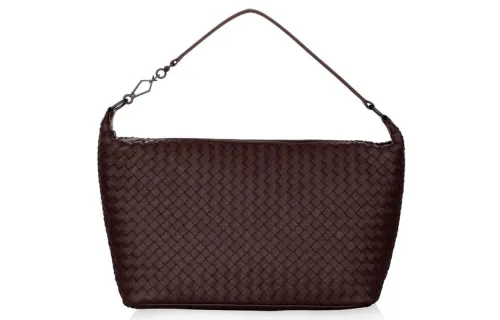 Bottega Veneta Cow Leather Shoulder Bag Women's Brown