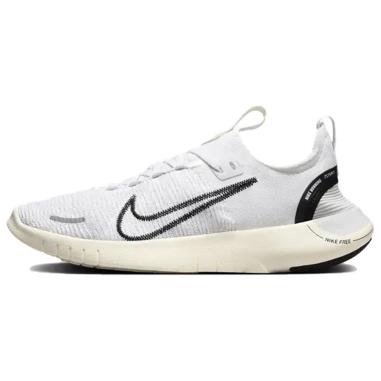 Nike Free Rn Nn Road Running Shoes 'White Coconut Milk Photon Dust Black' Women's