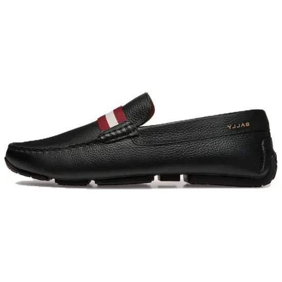 BALLY Logo-print Leather Loafers