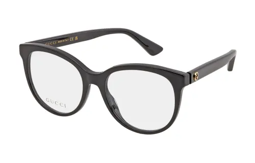 GUCCI Irregular Shape Eyeglass Frames Women's Black