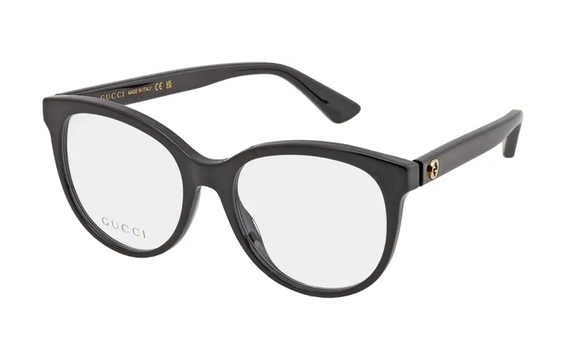 GUCCI Irregular Shape Eyeglass Frames Women's Black