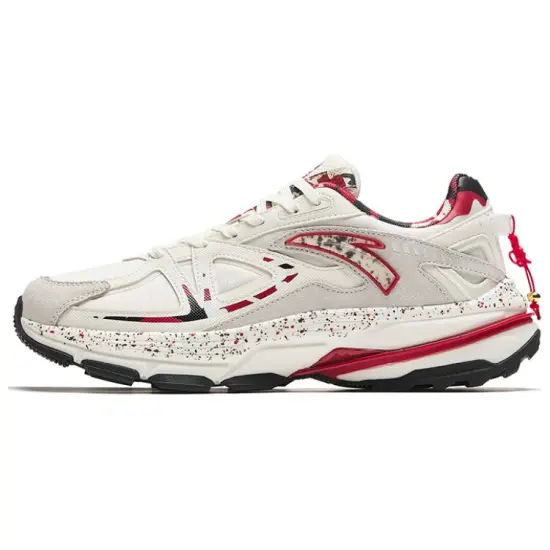 Anta Walker Low Top Casual Shoes Women's Gray Red