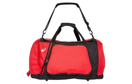 Asics Polyester Handbag, Shoulder Bag, Crossbody Bag, Travel Bag Unisex Red