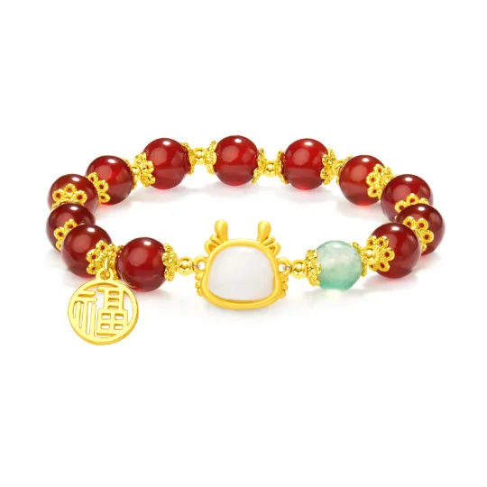 AGOVSKI Agate Jade Bracelets Unisex