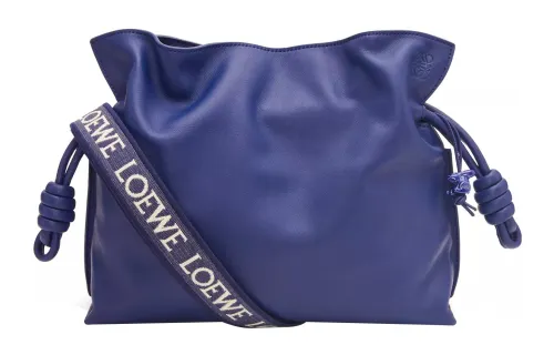 LOEWE Flamenco Clutch In Nappa Calfskin Deep Purple Glaze