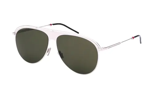 DIOR Metal Irregular Shape Sunglasses Women's Silver