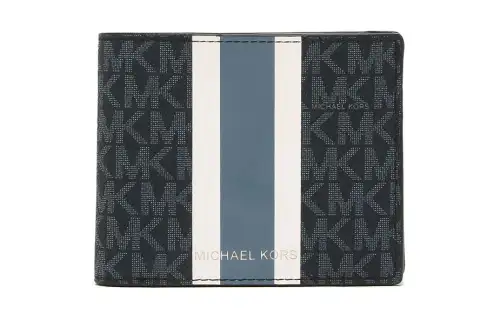 MICHAEL KORS Coated Canvas Wallet Men's Blue