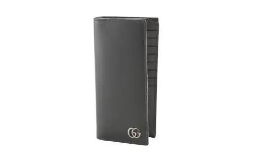 GUCCI Leather Wallet Regular Unisex Black