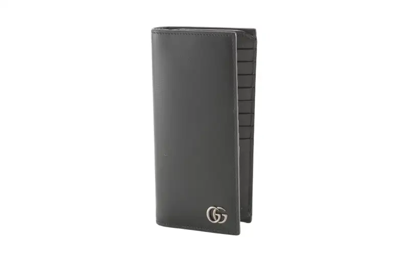 GUCCI Leather Wallet Regular Unisex Black