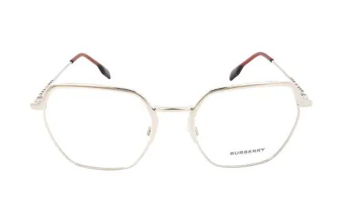 Burberry Metal Irregular Shape Eyeglass Frames Women's Gold
