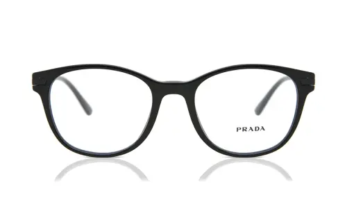 PRADA Acetate Square Eyeglass Frames Men's Black