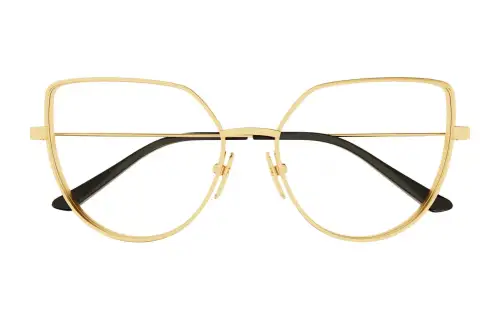 Balenciaga Metal Irregular Shape Eyeglass Frames Women's Gold