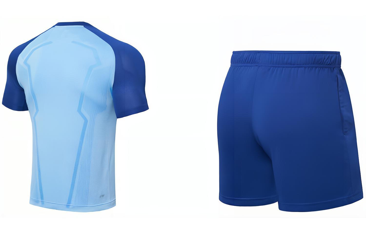 Li Ning Table Tennis Clothing Sets Unisex New Aurora Blue+Shadow Purple Blue