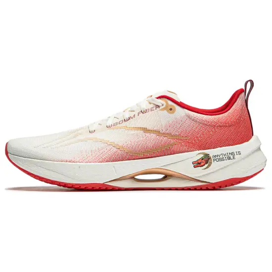 LINING Super Light 21 Running Shoes Men Low-Top White Red