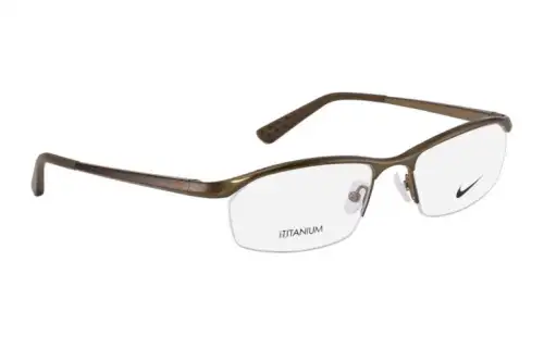 Nike Titanium Cat Eye Eyeglass Frames Men's Brown