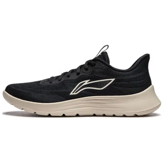 LiNing Feather Cushioning Wear Resistant Low Top Running Shoes Men's Black