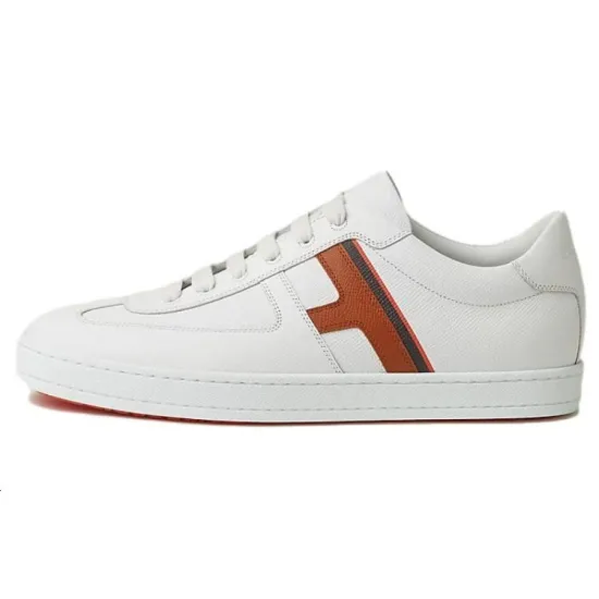 HERMES Boomerang Skateboard Shoes Men Low-Top White