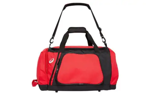 Asics Polyester Handbag, Shoulder Bag, Crossbody Bag, Travel Bag Unisex Red
