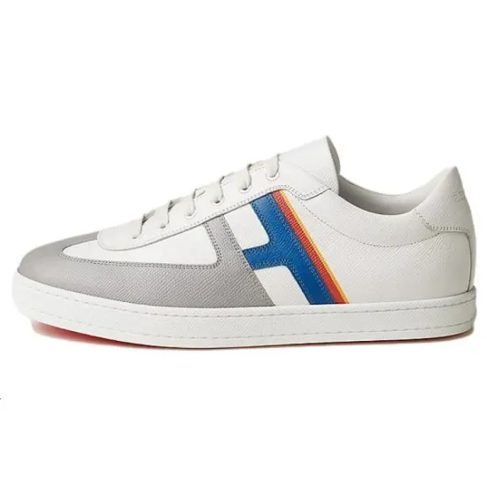 HERMES Boomerang Skateboard Shoes Men Low-Top White
