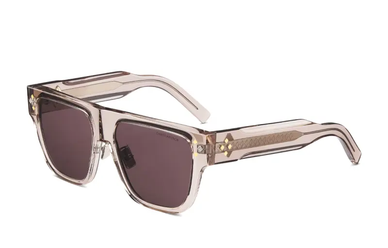 DIOR Acetate Square Sunglasses Men's Nude