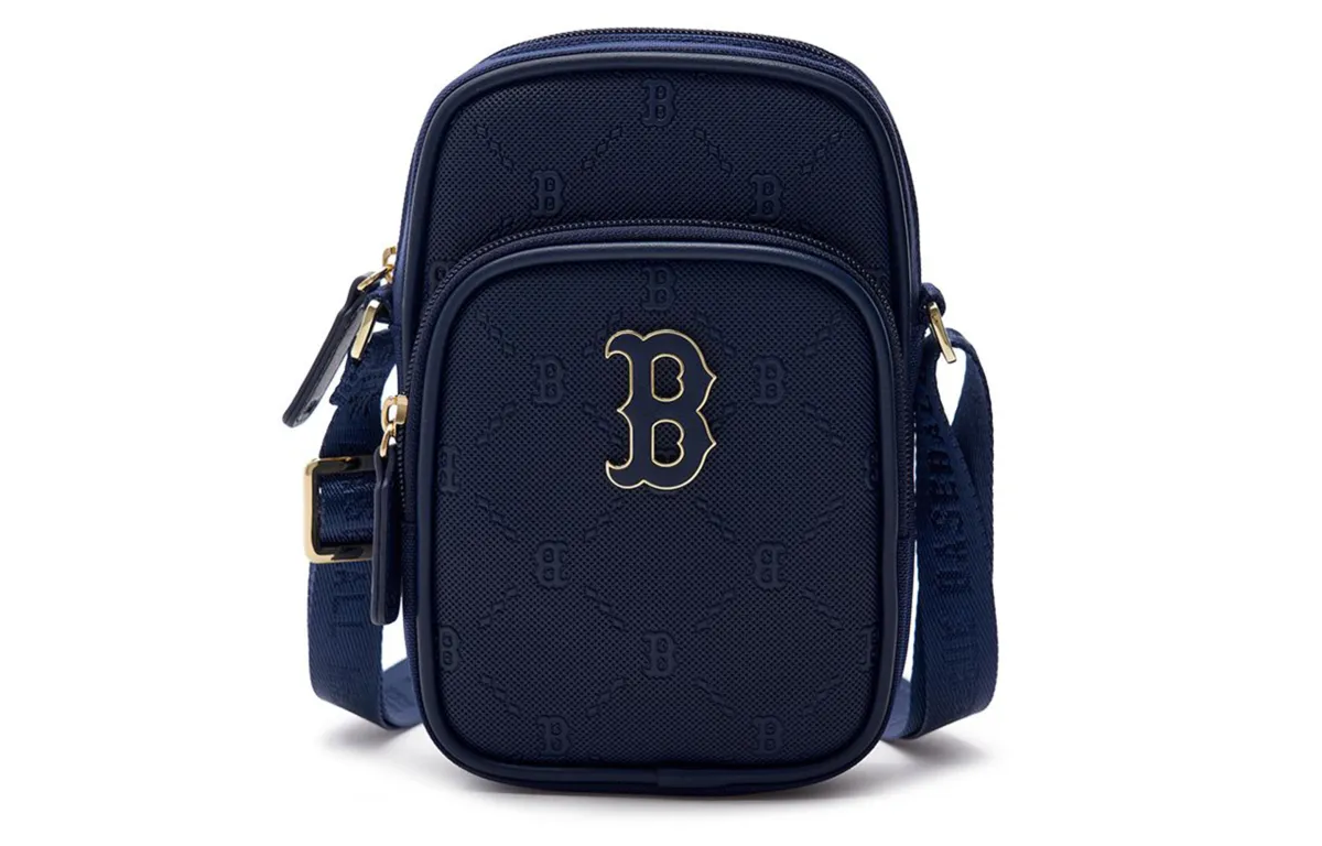 MLB Artificial Leather Shoulder Bag, Crossbody Bag Men's Marine Blue
