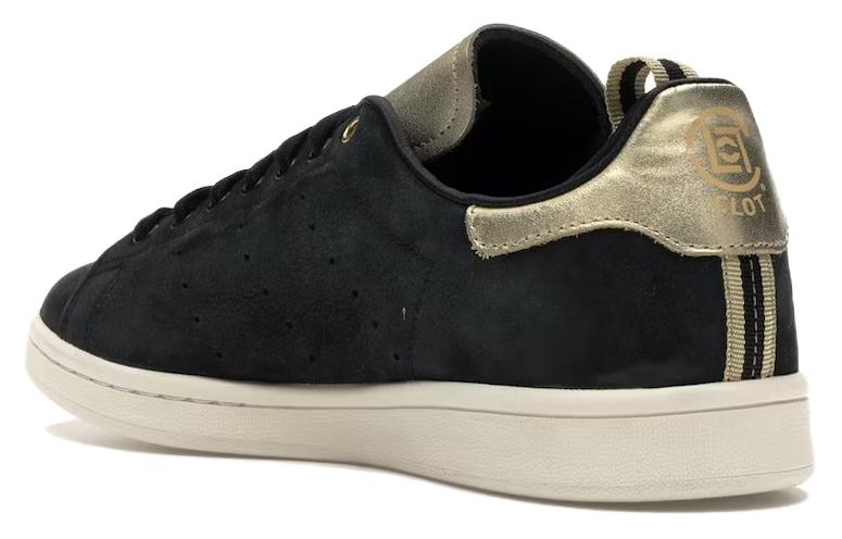 Кеды adidas originals x CLOT STAN SMITH (черно-золотые) — 黑/白/金属黄金 — фото 3